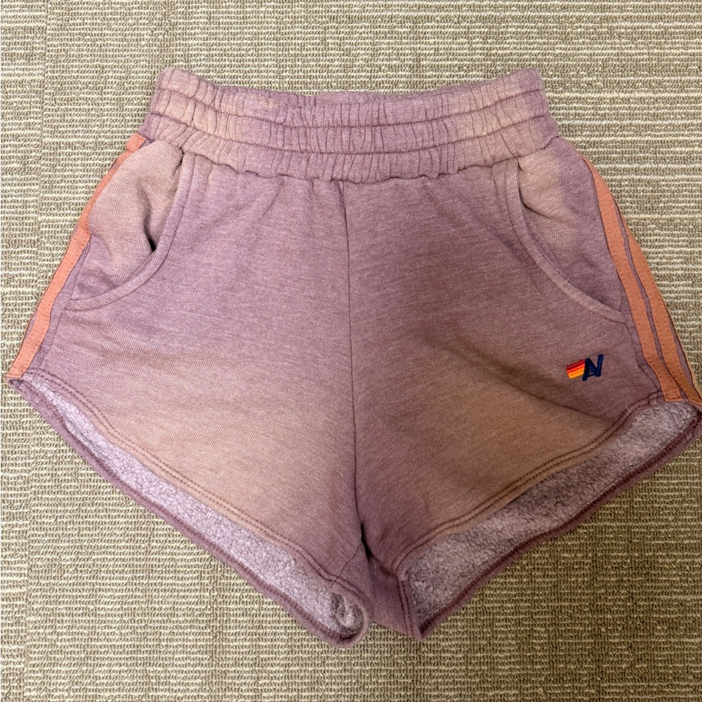 Aviator Nation 5 Stripe Lavender/Brown Pocket Club Shorts
